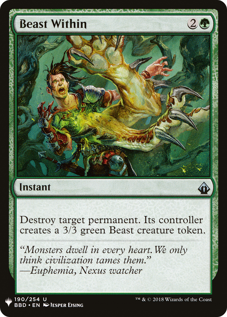 Beast Within (BBD) (LIST-190)  - The List
