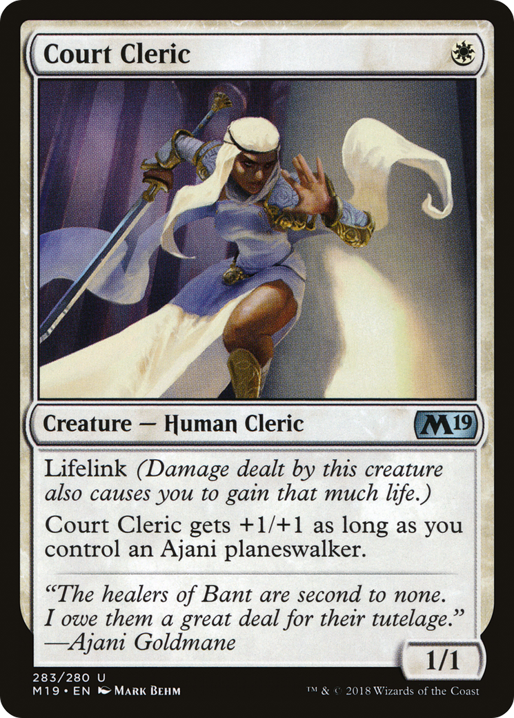 Court Cleric (M19-283)  - Core Set 2019
