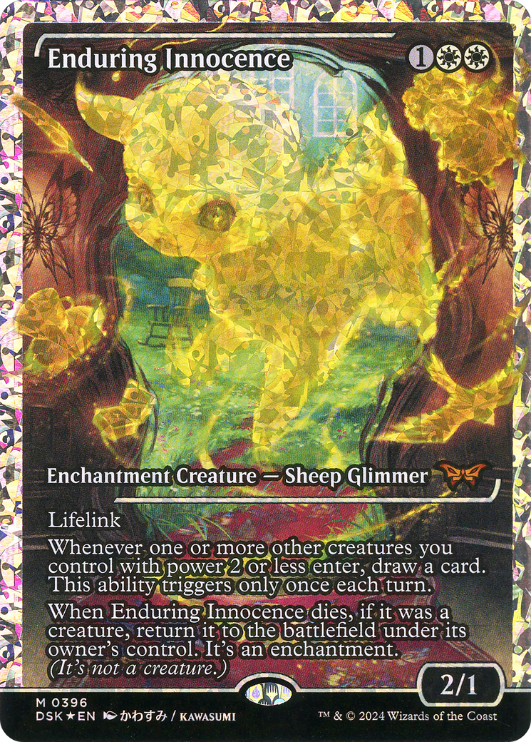 Enduring Innocence (Showcase) (Fracture Foil) (DSK-396)  Foil - Duskmourn: House of Horror: (Showcase)