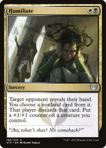 Humiliate (STX-193)  Foil - Strixhaven: School of Mages