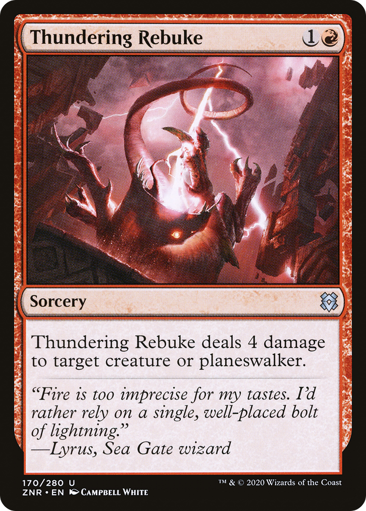 Thundering Rebuke (ZNR-170)  Foil - Zendikar Rising