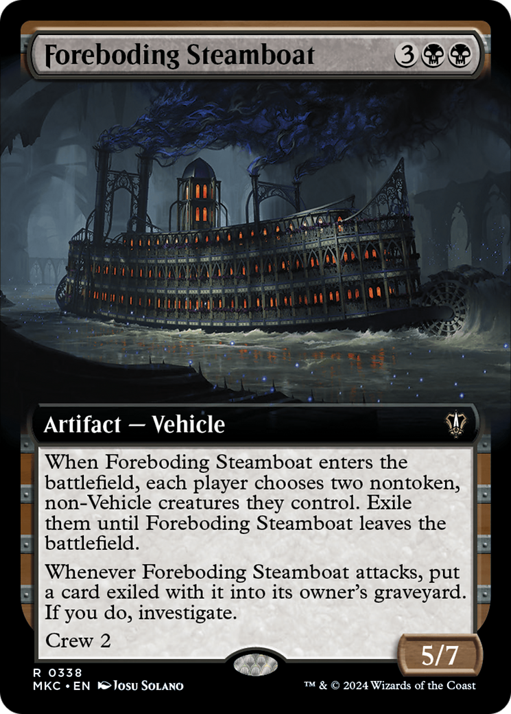 Foreboding Steamboat (Extended Art) (MKC-338)  - Murders at Karlov Manor Commander: (Extended Art)