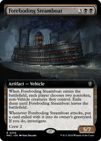 Foreboding Steamboat (Extended Art) (MKC-338)  - Murders at Karlov Manor Commander: (Extended Art)
