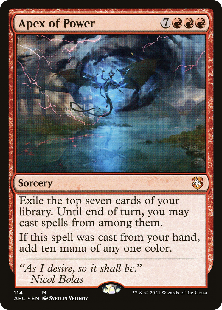 Apex of Power (AFC-114) - Adventures in the Forgotten Realms Commander