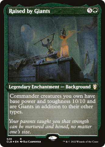 Raised by Giants (CLB-520)  Etched Foil - Commander Legends: Battle for Baldur's Gate