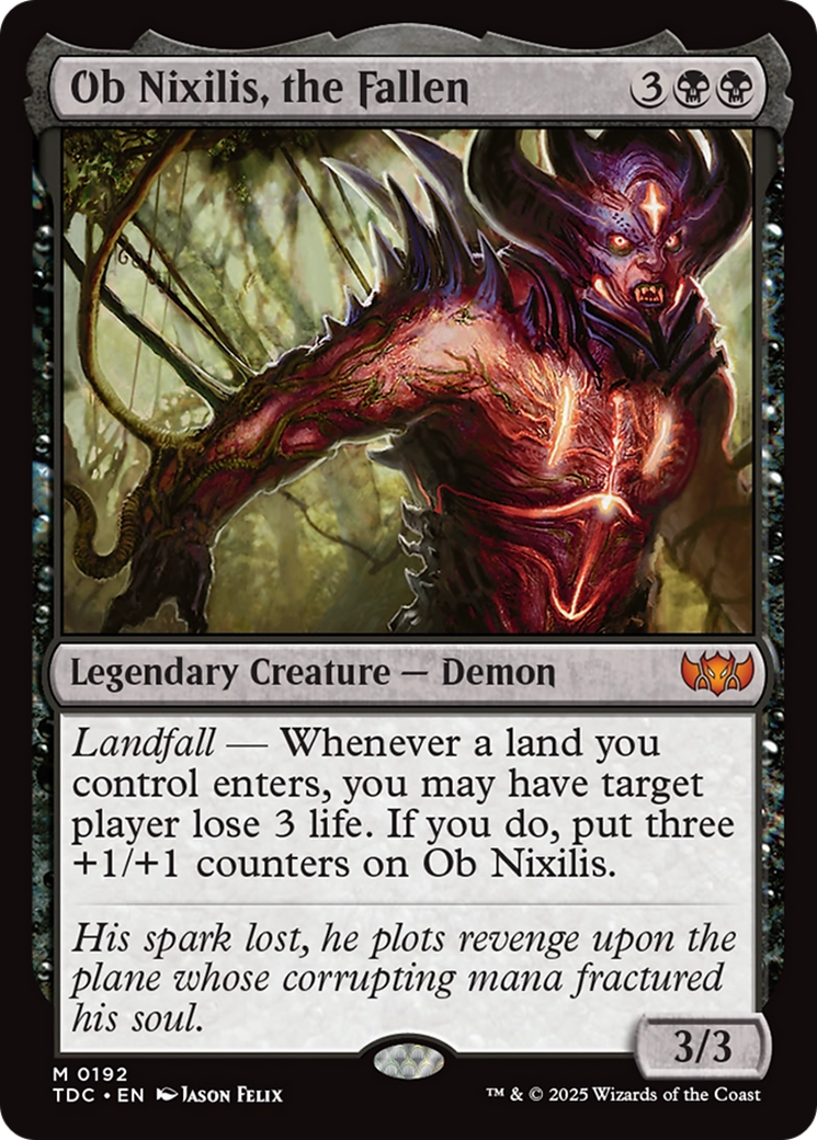 Ob Nixilis, the Fallen (TDC-192) - Commander: Tarkir: Dragonstorm
