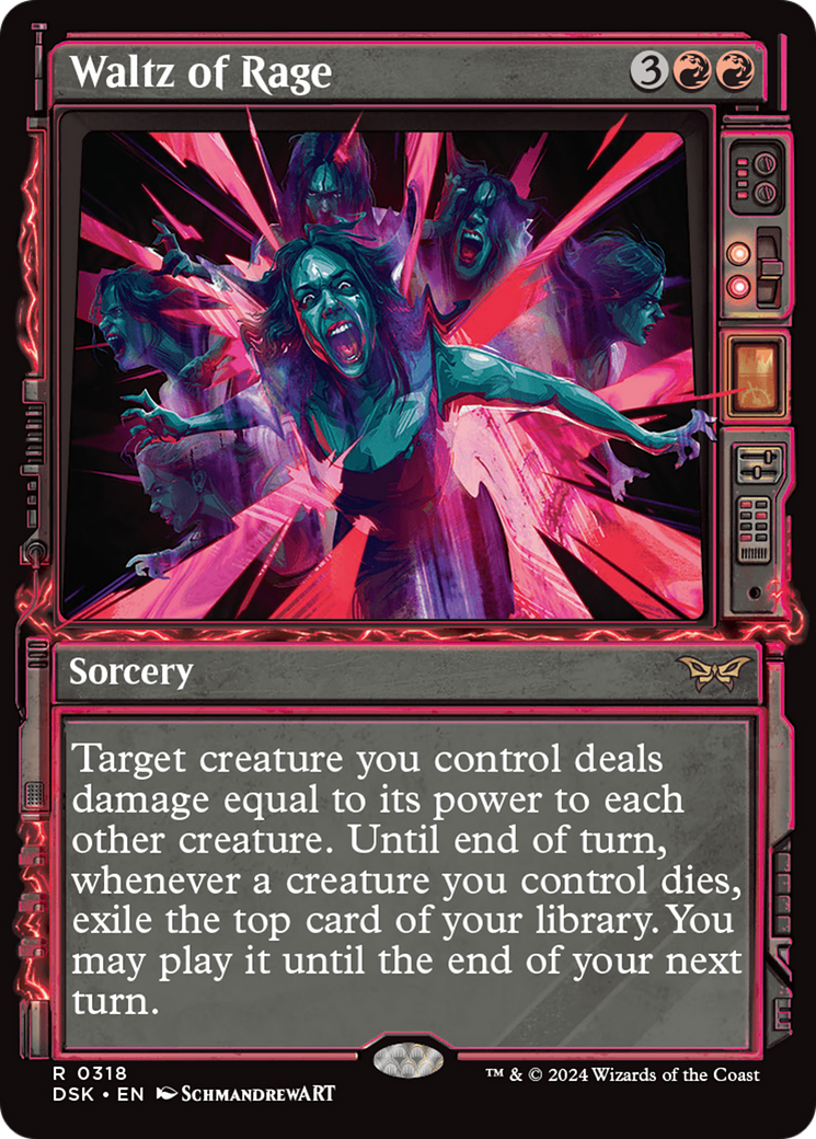 Waltz of Rage (Showcase) (DSK-318)  Foil - Duskmourn: House of Horror: (Showcase)