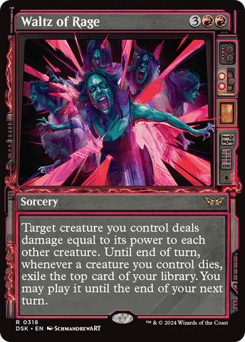 Waltz of Rage (Showcase) (DSK-318)  Foil - Duskmourn: House of Horror: (Showcase)