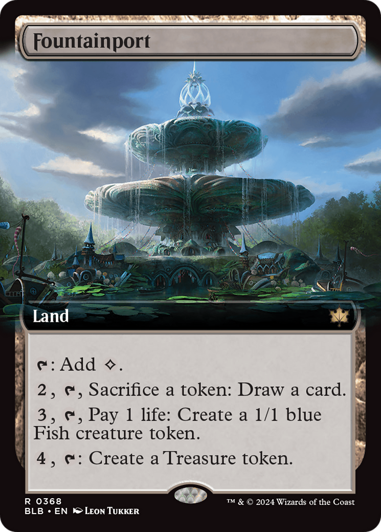 Fountainport (Extended Art) (BLB-368)  - Bloomburrow: (Extended Art)