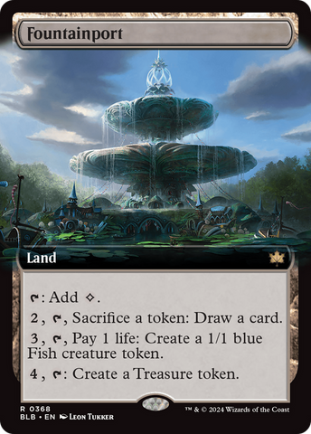 Fountainport (Extended Art) (BLB-368)  Foil - Bloomburrow: (Extended Art)