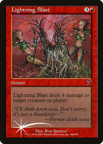 Lightning Blast (7ED-200★) - Seventh Edition Foil