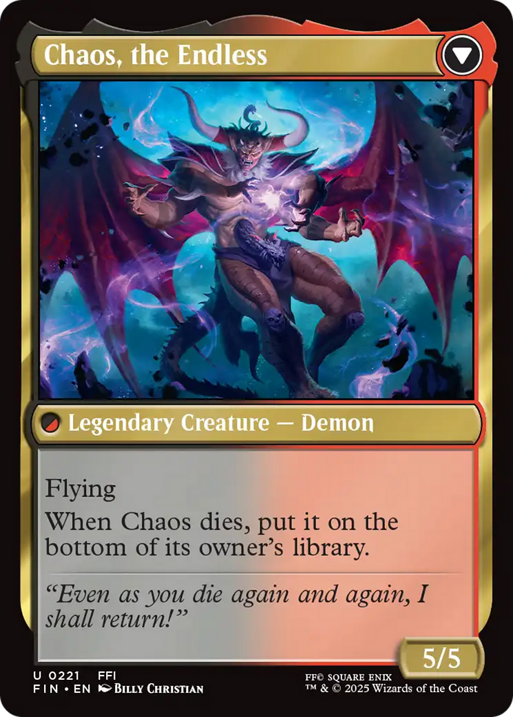 Garland, Knight of Cornelia // Chaos, the Endless (FIN-221) - FINAL FANTASY Foil