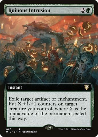 Ruinous Intrusion (Extended Art) (MIC-066)  - Midnight Hunt Commander: (Extended Art)