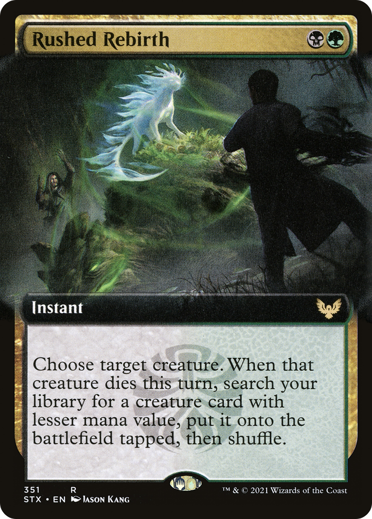 Rushed Rebirth (Extended Art) (STX-351)  Foil - Strixhaven: School of Mages: (Extended Art)