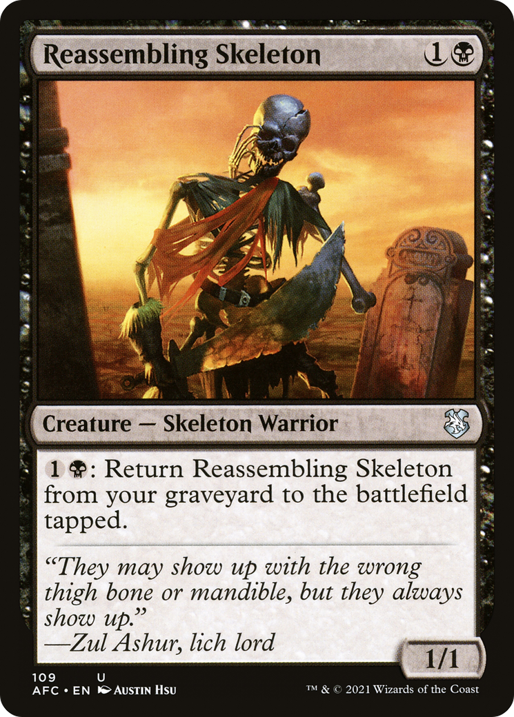 Reassembling Skeleton (AFC-109) - Adventures in the Forgotten Realms Commander