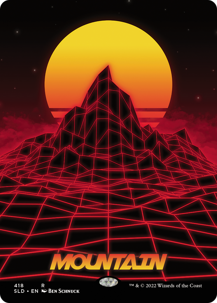 Mountain (418) (SLD-418)  Foil - Secret Lair Drop (Borderless)
