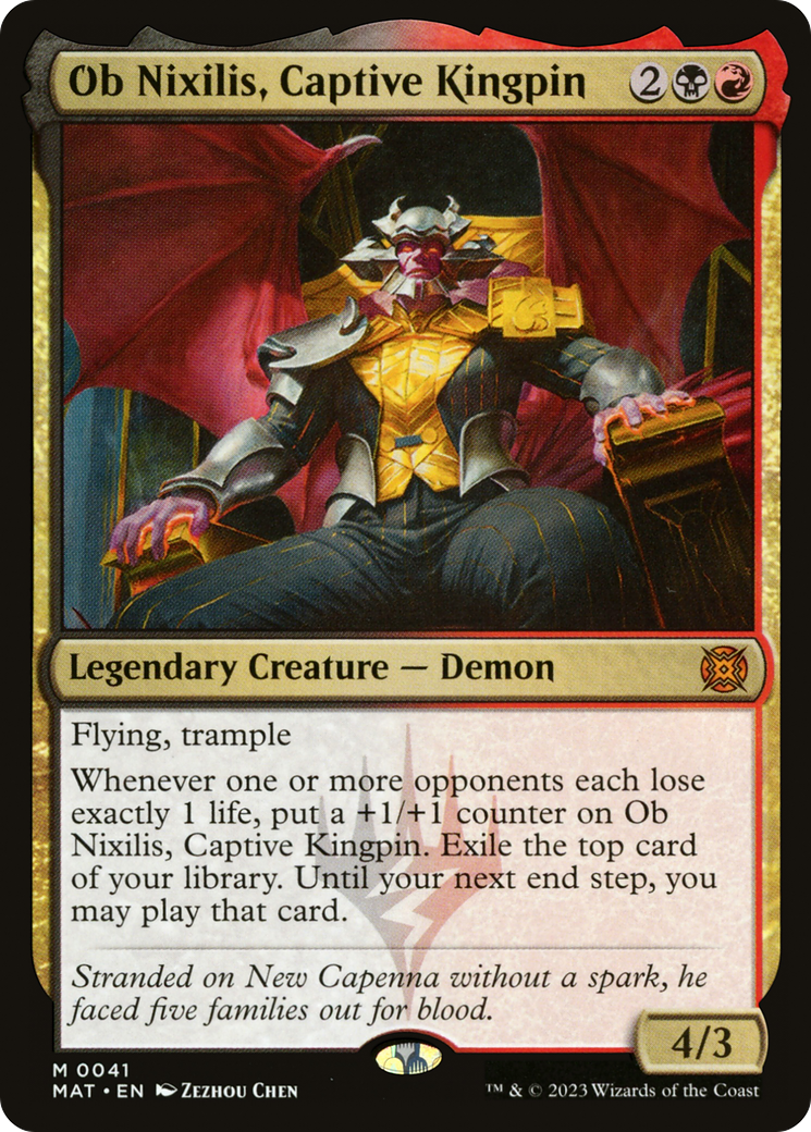Ob Nixilis, Captive Kingpin (MAT-041)  Foil - March of the Machine: The Aftermath