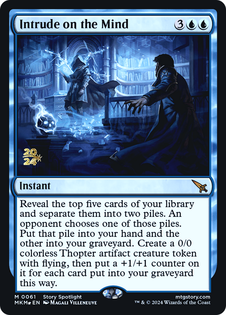 Intrude on the Mind (PRE-061)  Foil - Murders at Karlov Manor Promos