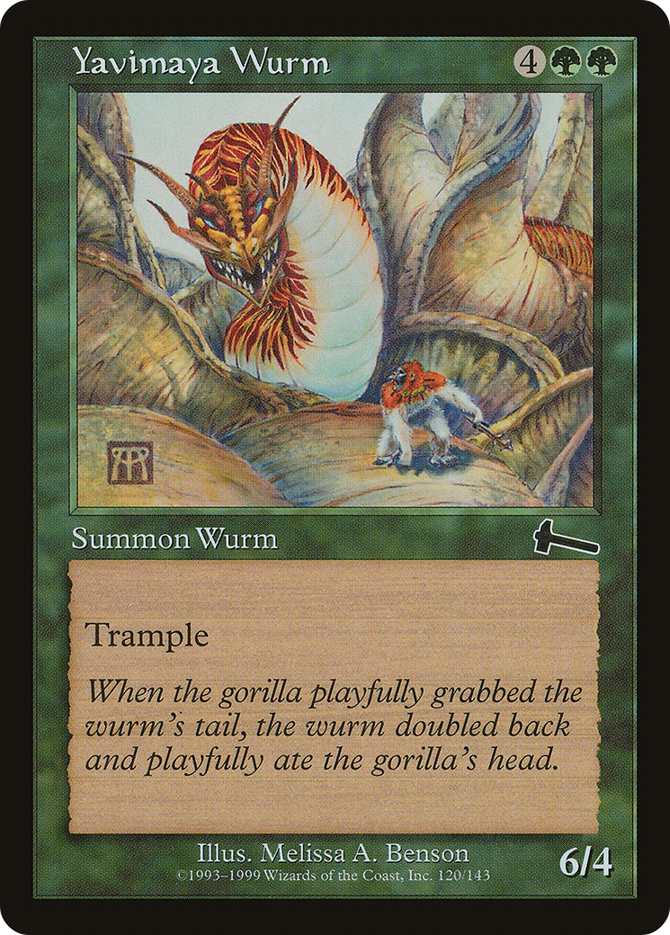 Yavimaya Wurm (ULG-120)  - Urza's Legacy