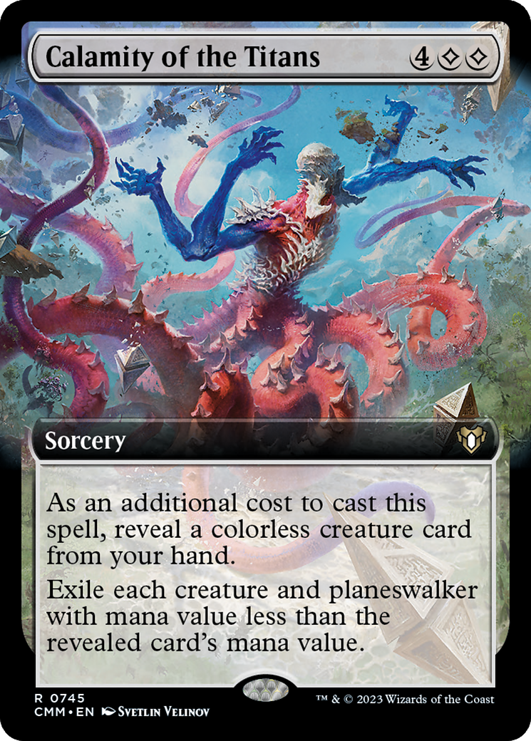 Calamity of the Titans (Extended Art) (CMM-745)  Foil - Commander Masters: (Extended Art)