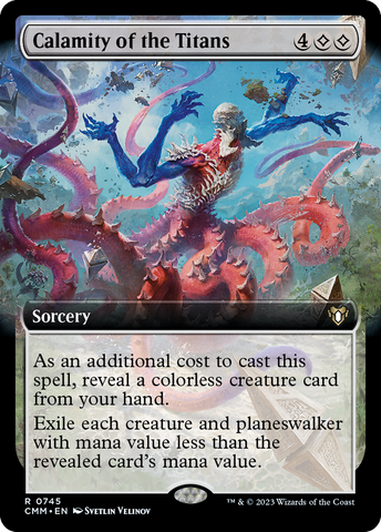 Calamity of the Titans (Extended Art) (CMM-745)  - Commander Masters: (Extended Art)