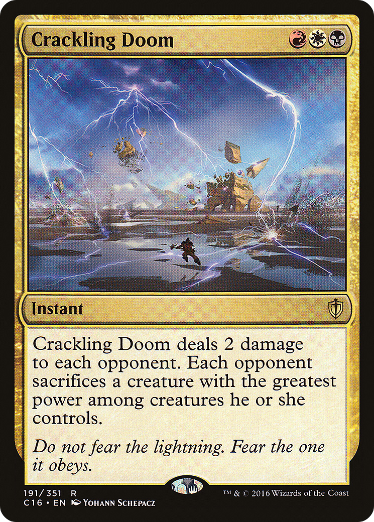 Crackling Doom (C16-191)  - Commander 2016