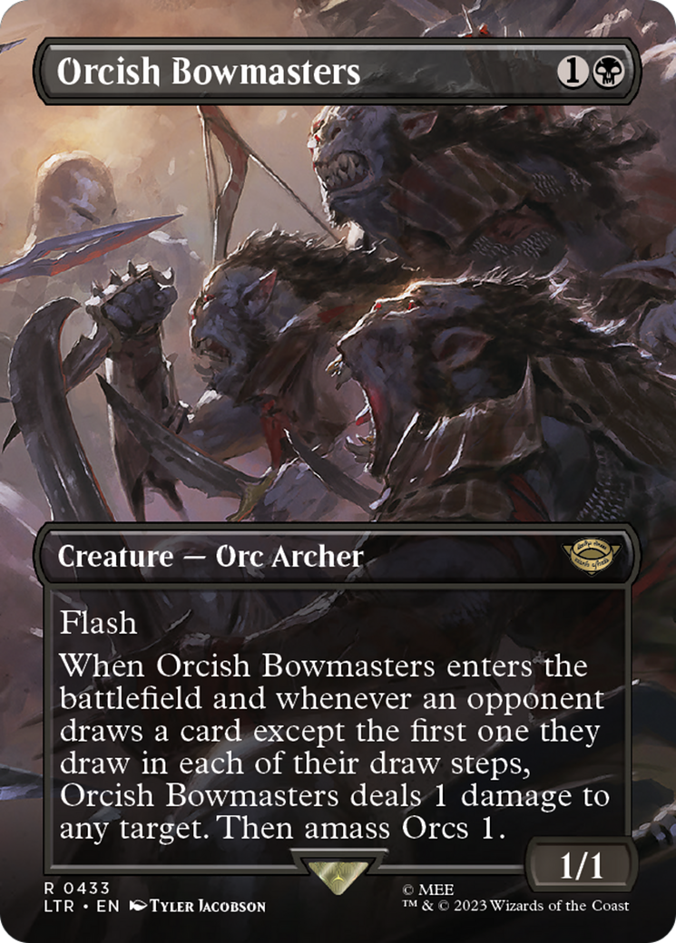 Orcish Bowmasters (Borderless) (LTR-433)  Foil - The Lord of the Rings: Tales of Middle-earth
