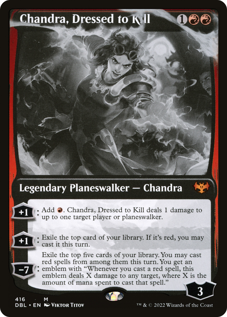 Chandra, Dressed to Kill (DBL-416)  Foil - Innistrad: Double Feature