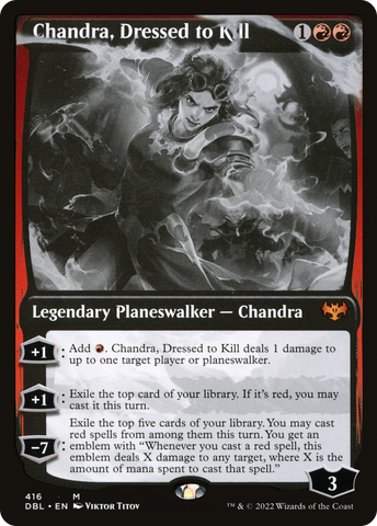 Chandra, Dressed to Kill (DBL-416)  Foil - Innistrad: Double Feature