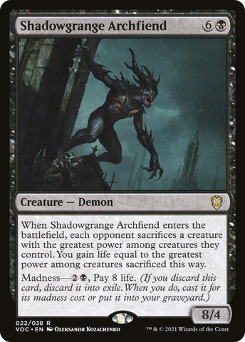Shadowgrange Archfiend (VOC-022)  - Crimson Vow Commander