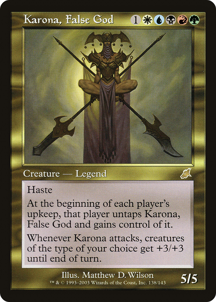 Karona, False God (SCG-138) - Scourge Foil
