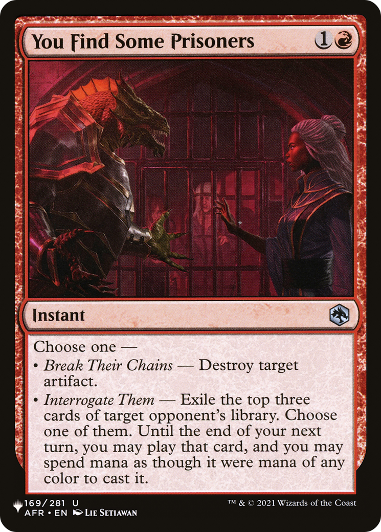 You Find Some Prisoners (LIST-AFR-169)  - The List