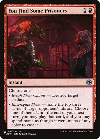 You Find Some Prisoners (LIST-AFR-169)  - The List