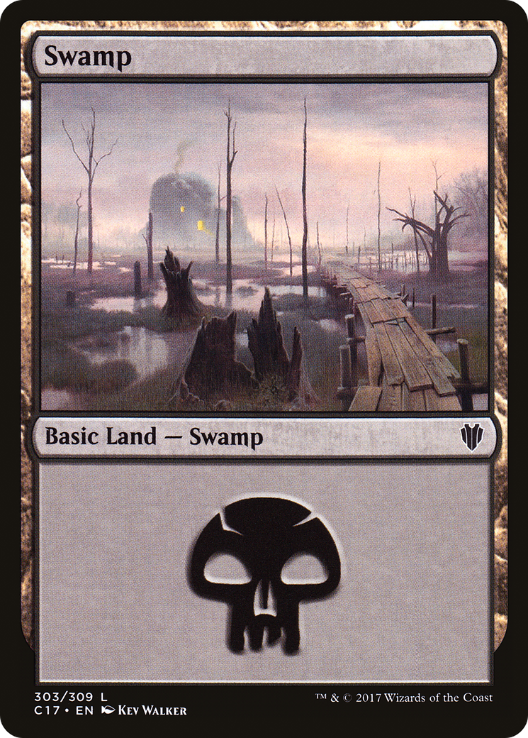 Swamp (303) (C17-303)  - Commander 2017