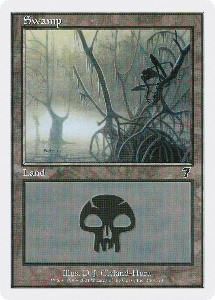 Swamp (346) (7ED-346) - Seventh Edition