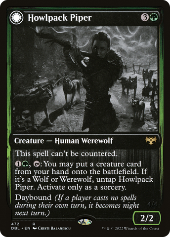 Howlpack Piper (DBL-472)  Foil - Innistrad: Double Feature: (Double Faced Transform)