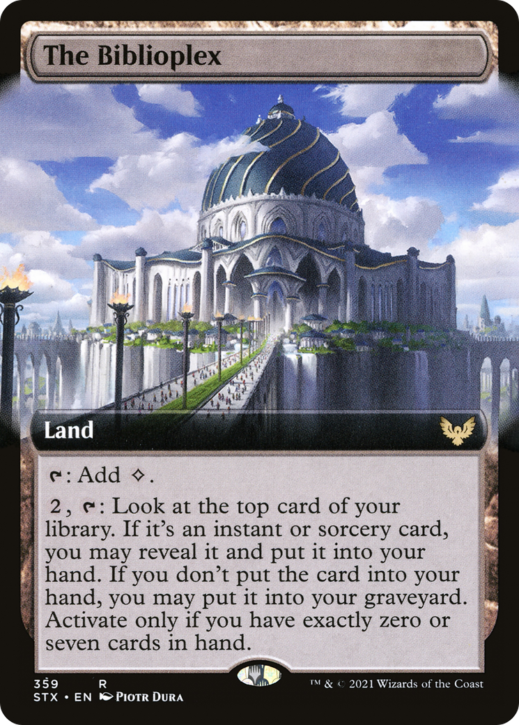The Biblioplex (Extended Art) (STX-359)  - Strixhaven: School of Mages: (Extended Art)