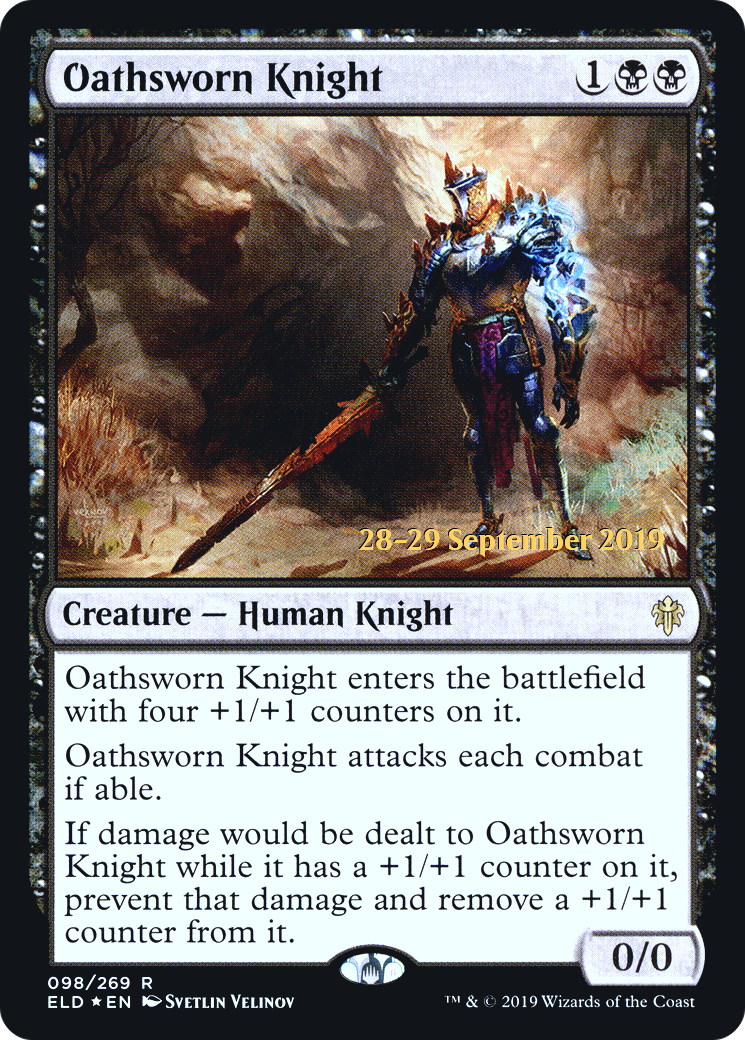 Oathsworn Knight (PRE-98S) - Throne of Eldraine Promos Foil