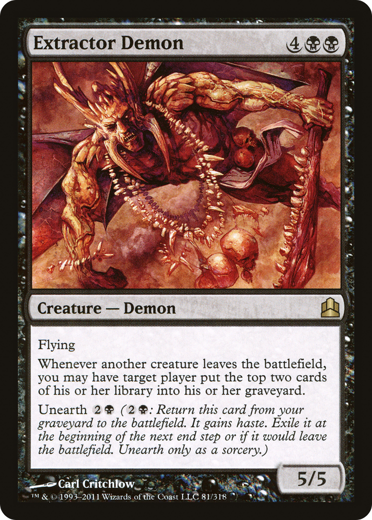 Extractor Demon (CMD-081)  - Commander 2011