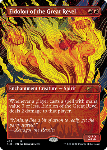 Eidolon of the Great Revel (Borderless) (SLD-422)  Foil - Secret Lair Drop