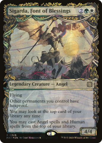Sigarda, Font of Blessings (Halo Foil) (MAT-226)  Foil - March of the Machine: The Aftermath: (Showcase)