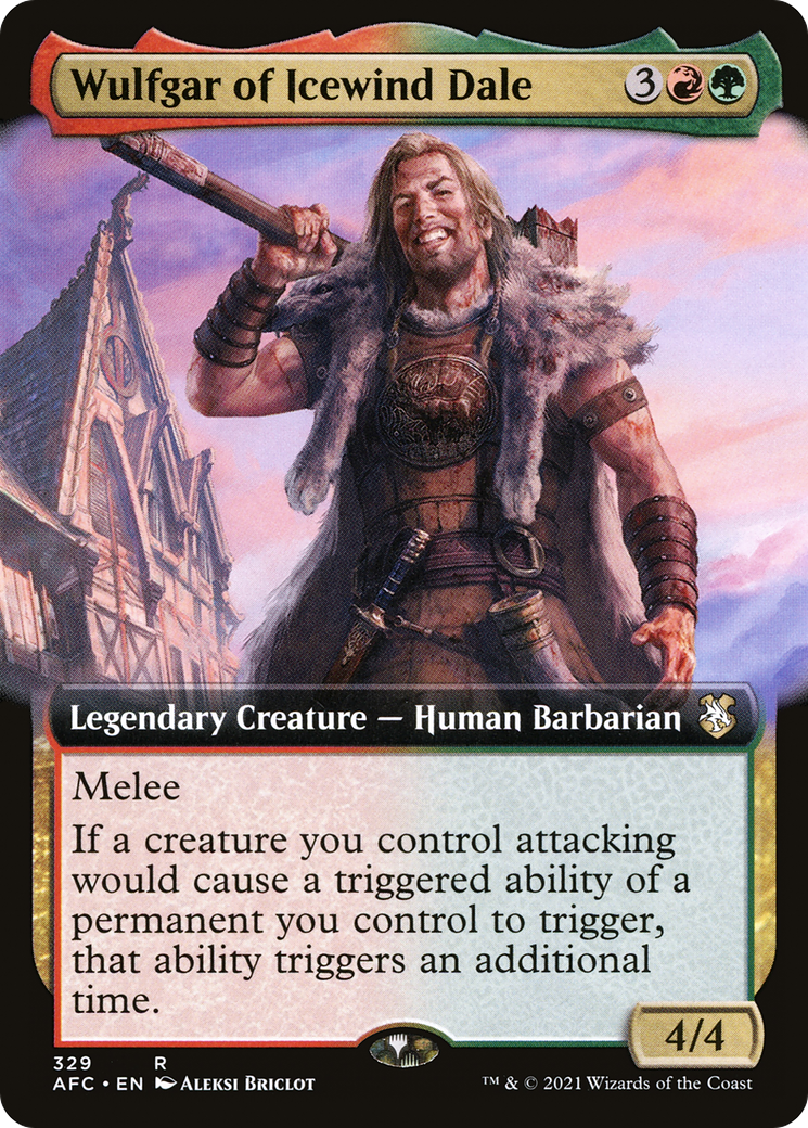 Wulfgar of Icewind Dale (Extended Art) (AFC-329) - Adventures in the Forgotten Realms Commander
