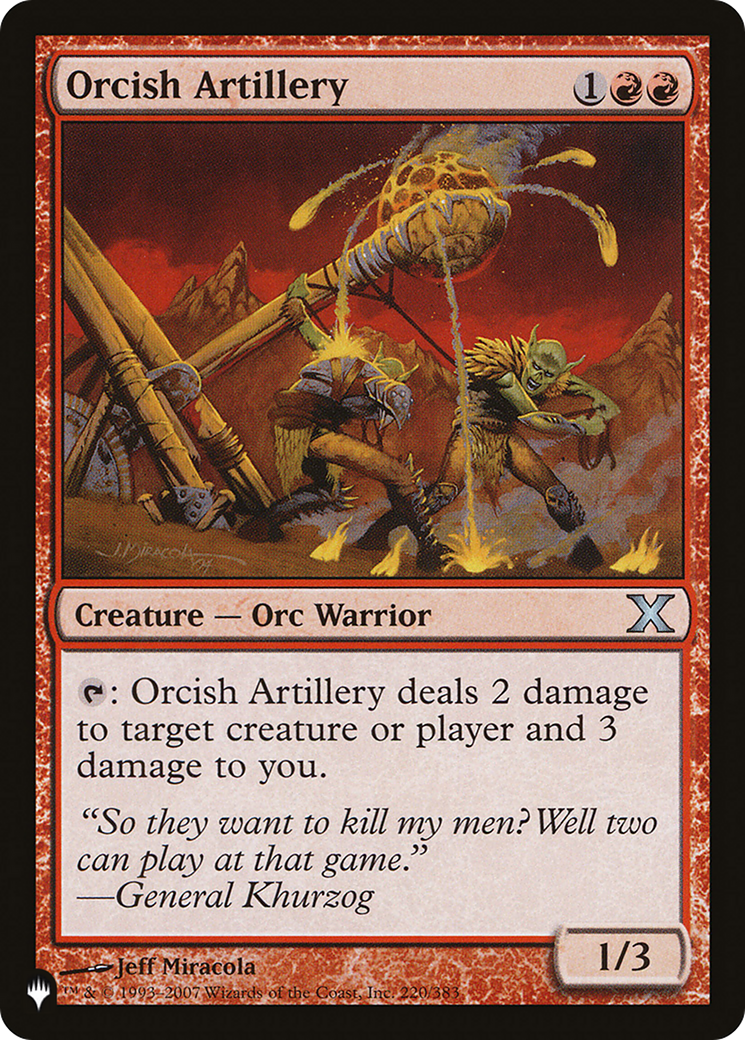 Orcish Artillery (LIST-10E-220)  - The List