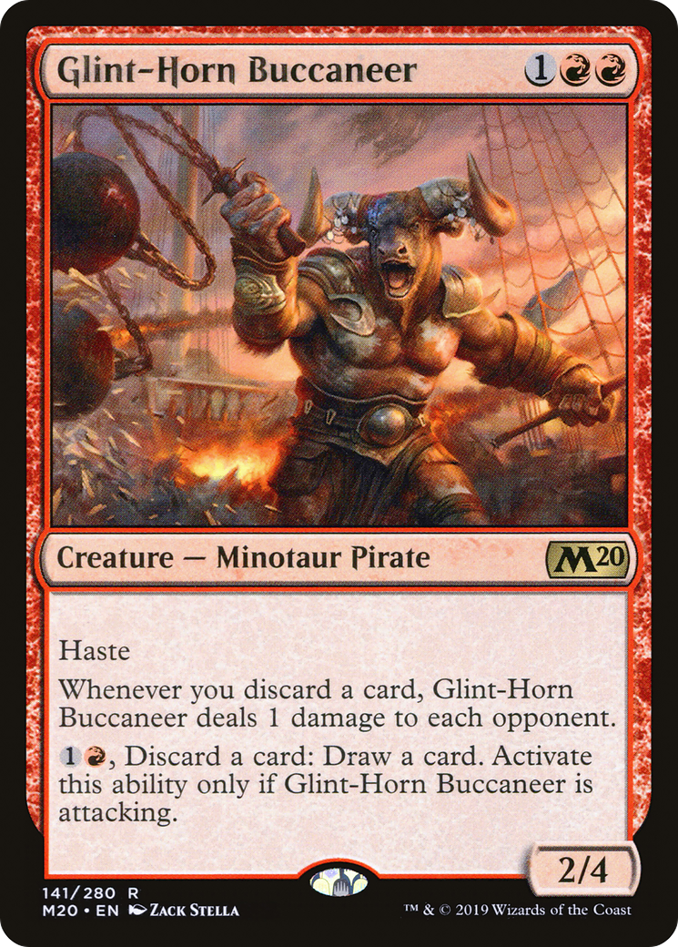 Glint-Horn Buccaneer (M20-141) - Core Set 2020 Foil