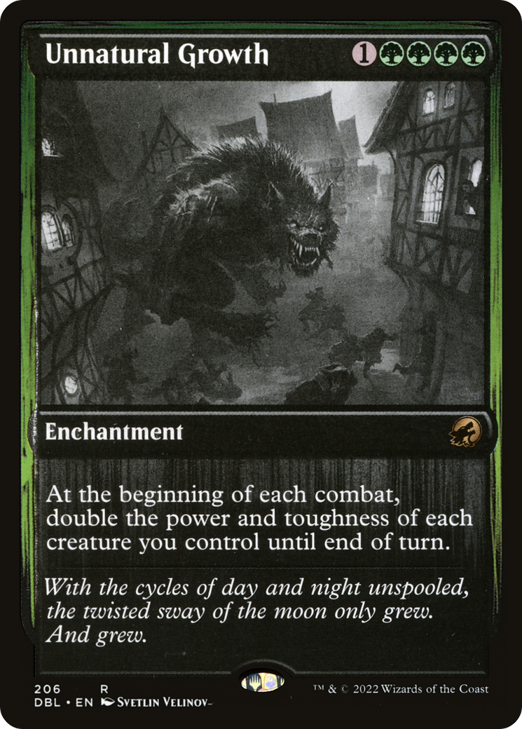 Unnatural Growth (DBL-206)  Foil - Innistrad: Double Feature