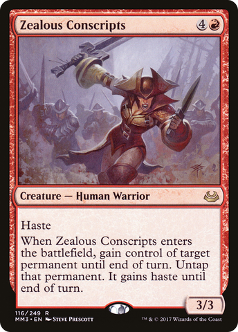 Zealous Conscripts (MM3-116)  - Modern Masters 2017