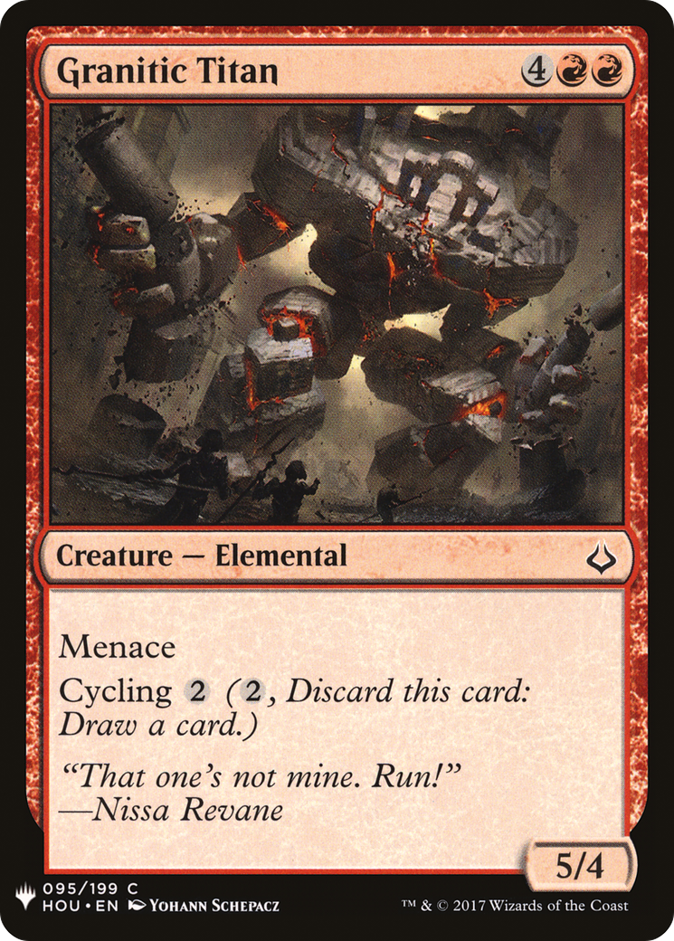 Granitic Titan (LIST-HOU-95)  - The List