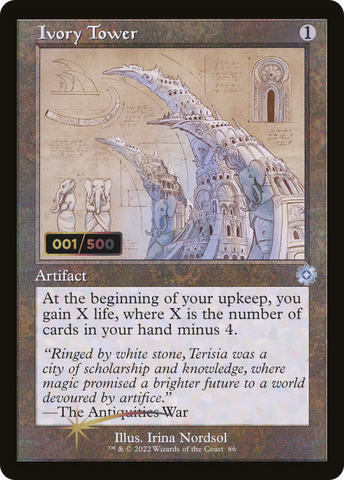 Ivory Tower (Schematic) (Serial Numbered) (BRR-086)  Foil - The Brothers' War Retro Artifacts
