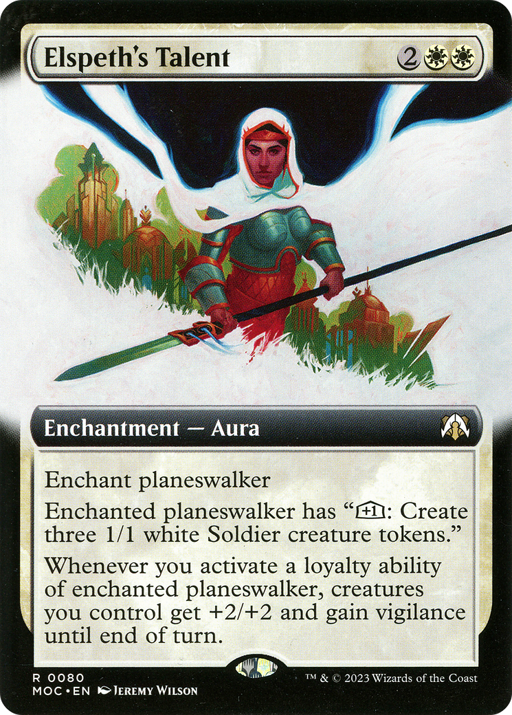 Elspeth's Talent (Extended Art) (MOC-080)  - March of the Machine Commander: (Extended Art)