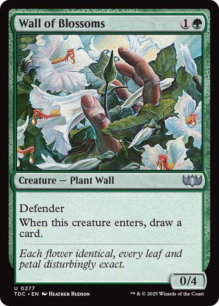 Wall of Blossoms (TDC-277) - Commander: Tarkir: Dragonstorm